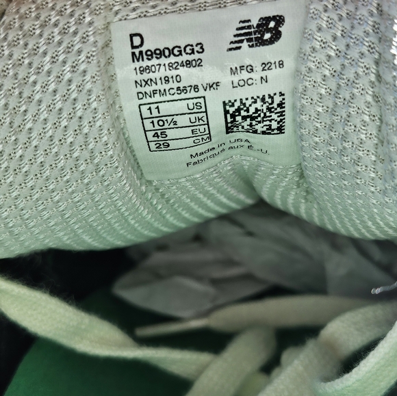 Size 11 - New Balance Teddy Santis x 990v3 Made in USA Green Gold - Picture 8 of 8